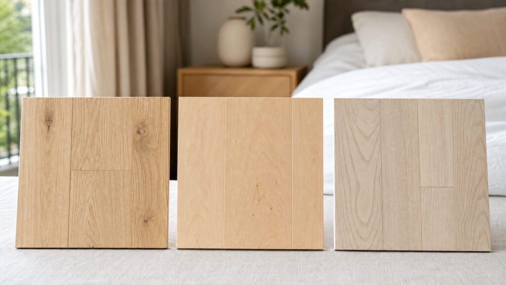 3 bois clairs parfaits pour un parquet de chambre : chaleur, lumière et douceur