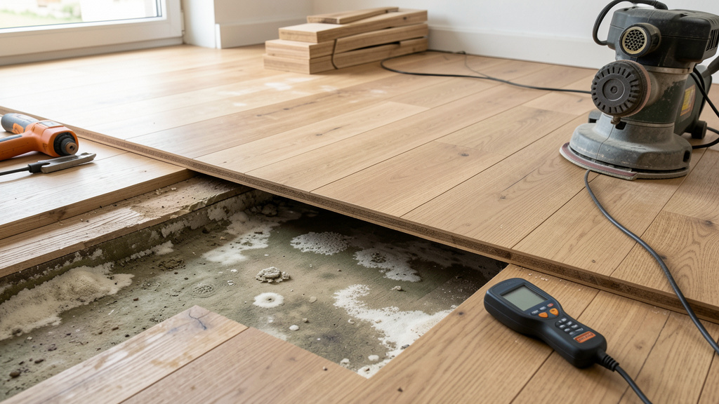 reconnaître un problème d’humidité sous votre parquet