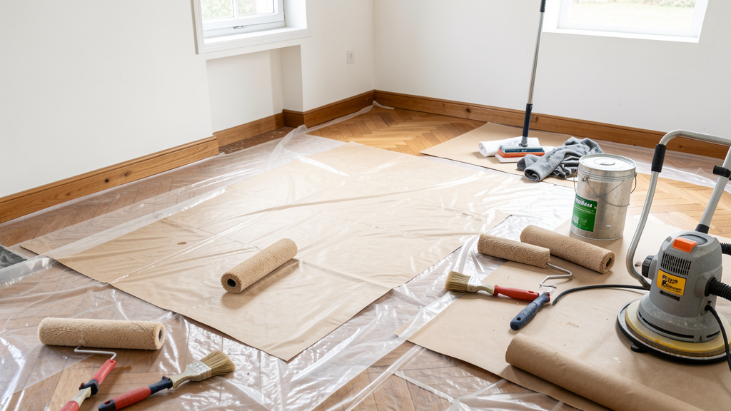 protéger son parquet pendant les travaux