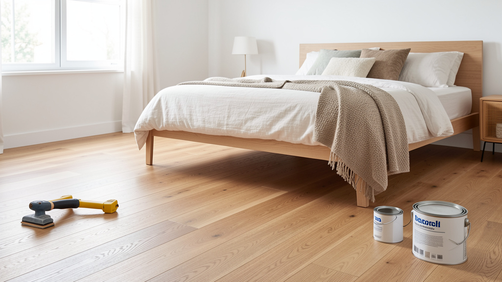 parquet dans une chambre d’adultes