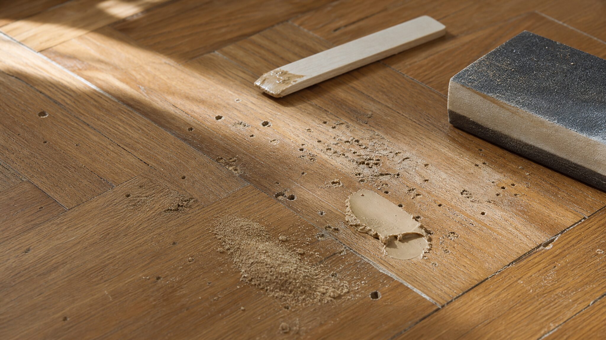 reconnaître un parquet attaqué par les insectes xylophages