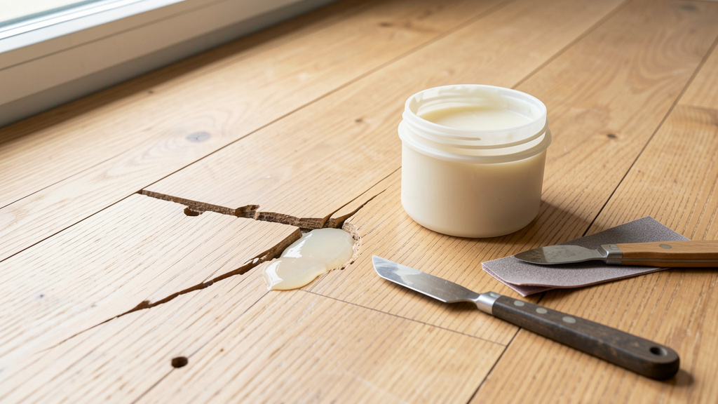 utiliser une résine pour réparer un parquet